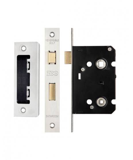 Zoo Hardware 3 Lever Mortice Lock 2.5" Lock Bathroom Lock